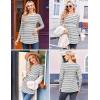 Ekouaer Maternity Shirts 3 Packs Pleated Long Sleeve Tops Tunic Casual Pregnancy Clothes(Black/Pink/White)