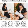 Ekouaer Nightgowns for Women 2 Pack Button Down Sleepwear Short Sleeve Sleepshirts Soft Nightshirts Boyfriend Pajama Dress(Black/Wine Red)