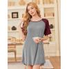 Ekouaer Nightgowns for Women Bamboo Viscose Sleep Shirts Short Sleeve Nightshirt Casual Sleepdress Soft Sleepwear S-XXXL(Light Grey)