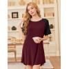 Ekouaer Nightgowns for Women Bamboo Viscose Sleep Shirts Short Sleeve Nightshirt Casual Sleepdress Soft Sleepwear S-XXXL(Wine Red)