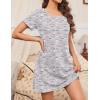 Ekouaer Nightgowns for Women Cotton Sleepshirts Short Sleeve Nightshirt Tshirt Night Gown Casual Sleepdress Comfy Nightdress(Grey Coffee)