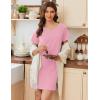 Ekouaer Nightgowns for Women Cotton Sleepshirts Short Sleeve Nightshirt Tshirt Night Gown Casual Sleepdress Comfy Nightdress(Light Pink)