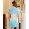 Ekouaer Nightgowns for Women Cotton Sleepshirts Short Sleeve Nightshirt Tshirt Night Gown Casual Sleepdress Comfy Nightdress(Pink Tie Dye)