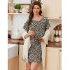 Ekouaer Nightgowns for Women Cotton Sleepshirts Short Sleeve Nightshirt Tshirt Night Gown Casual Sleepdress Comfy Nightdress(White Bird)
