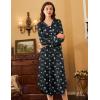 Ekouaer Nightgowns for Women Long Sleeve Nightgown Long Sleepwear Button Down Sleep Shirt Soft Night Gown S-4XL(Black Floral)