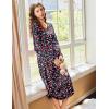 Ekouaer Nightgowns for Women Long Sleeve Nightgown Long Sleepwear Button Down Sleep Shirt Soft Night Gown S-4XL(Christmas)
