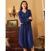 Ekouaer Nightgowns for Women Long Sleeve Nightgown Long Sleepwear Button Down Sleep Shirt Soft Night Gown S-4XL(Navy Blue)