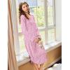 Ekouaer Nightgowns for Women Long Sleeve Nightgown Long Sleepwear Button Down Sleep Shirt Soft Night Gown S-4XL(Pink Floral)