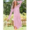 Ekouaer Nightgowns for Women Long Sleeve Nightgown Long Sleepwear Button Down Sleep Shirt Soft Night Gown S-4XL(Pink Floral)