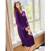Ekouaer Nightgowns for Women Long Sleeve Nightgown Long Sleepwear Button Down Sleep Shirt Soft Night Gown S-4XL(Purple)