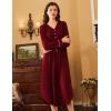 Ekouaer Nightgowns for Women Long Sleeve Nightgown Long Sleepwear Button Down Sleep Shirt Soft Night Gown S-4XL(Wine Red)