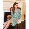 Ekouaer Nightgowns for Women Long Sleeve Nightshirt Button Down Sleepshirt Nightdress Boyfriend Sleepwear S-XXXL(Floral Light Green)