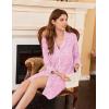 Ekouaer Nightgowns for Women Long Sleeve Nightshirt Button Down Sleepshirt Nightdress Boyfriend Sleepwear S-XXXL(Floral Pink)