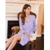 Ekouaer Nightgowns for Women Long Sleeve Nightshirt Button Down Sleepshirt Nightdress Boyfriend Sleepwear S-XXXL(Floral Purple)