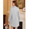 Ekouaer Nightgowns for Women Long Sleeve Nightshirt Button Down Sleepshirt Nightdress Boyfriend Sleepwear S-XXXL(Grey)