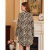 Ekouaer Nightgowns for Women Long Sleeve Nightshirt Button Down Sleepshirt Nightdress Boyfriend Sleepwear S-XXXL(Leopard)