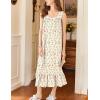 Ekouaer Nightgowns for Women Long Sleeveless Night Gown Victorian Nightdress Button Sleepshirt Soft Sleepwear S-XXXL(Beige Floral)