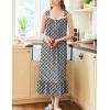 Ekouaer Nightgowns for Women Long Sleeveless Night Gown Victorian Nightdress Button Sleepshirt Soft Sleepwear S-XXXL(Black Floral)