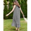 Ekouaer Nightgowns for Women Long Sleeveless Night Gown Victorian Nightdress Button Sleepshirt Soft Sleepwear S-XXXL(Black Floral)