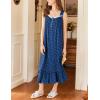 Ekouaer Nightgowns for Women Long Sleeveless Night Gown Victorian Nightdress Button Sleepshirt Soft Sleepwear S-XXXL(Blue Dog Paw)