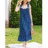 Ekouaer Nightgowns for Women Long Sleeveless Night Gown Victorian Nightdress Button Sleepshirt Soft Sleepwear S-XXXL(Blue Dog Paw)