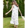 Ekouaer Nightgowns for Women Long Sleeveless Night Gown Victorian Nightdress Button Sleepshirt Soft Sleepwear S-XXXL(Blue Flower)