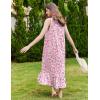 Ekouaer Nightgowns for Women Long Sleeveless Night Gown Victorian Nightdress Button Sleepshirt Soft Sleepwear S-XXXL(Floral Pink)