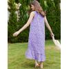 Ekouaer Nightgowns for Women Long Sleeveless Night Gown Victorian Nightdress Button Sleepshirt Soft Sleepwear S-XXXL(Purple Dots)