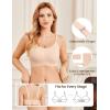 Ekouaer Nursing Bras for Breastfeeding Ribbed, Seamless Ultra Comfort Maternity Bralette Wireless Pregnancy Sleep Bra(Beige)
