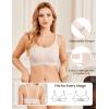 Ekouaer Nursing Bras for Breastfeeding Ribbed, Seamless Ultra Comfort Maternity Bralette Wireless Pregnancy Sleep Bra(Cream Maple Sugar)
