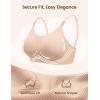 Ekouaer Nursing Bras for Breastfeeding Ribbed, Seamless Ultra Comfort Maternity Bralette Wireless Pregnancy Sleep Bra(Cream/Beige)