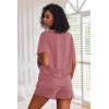 Ekouaer Pajamas Set for Women Short Sleeve Lounge Set 2 Piece Loungewear PJs Soft Cute Lightweight Sleepwear(Purple Red)