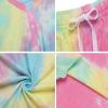 Ekouaer Pajamas Set for Women Short Sleeve Lounge Set 2 Piece Loungewear PJs Soft Cute Lightweight Sleepwear(Tie Dye Pink Yellow)
