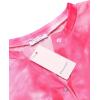 Ekouaer Pajamas Set for Women Short Sleeve Lounge Set 2 Piece Loungewear PJs Soft Cute Lightweight Sleepwear(Tie Dye Rose Pink)