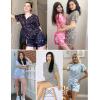 Ekouaer Pajamas Set for Women Short Sleeve Lounge Set 2 Piece Loungewear PJs Soft Cute Lightweight Sleepwear(Tie Dye White Black)