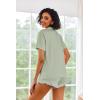 Ekouaer Pajamas Set for Women Short Sleeve Sleepwear Button Down Pjs Lounge Sets Soft Nightwear(Aqua Green)