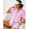 Ekouaer Pajamas Set for Women Short Sleeve Sleepwear Button Down Pjs Lounge Sets Soft Nightwear(Bow)