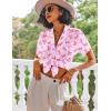Ekouaer Pajamas Set for Women Short Sleeve Sleepwear Button Down Pjs Lounge Sets Soft Nightwear(Bow)