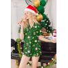 Ekouaer Pajamas Set for Women Short Sleeve Sleepwear Button Down Pjs Lounge Sets Soft Nightwear(Christmas Green)
