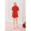 Ekouaer Pajamas Set for Women Short Sleeve Sleepwear Button Down Pjs Lounge Sets Soft Nightwear(Christmas Red)