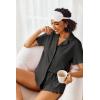 Ekouaer Pajamas Set for Women Short Sleeve Sleepwear Button Down Pjs Lounge Sets Soft Nightwear(Gray)