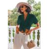 Ekouaer Pajamas Set for Women Short Sleeve Sleepwear Button Down Pjs Lounge Sets Soft Nightwear(Green)