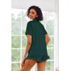 Ekouaer Pajamas Set for Women Short Sleeve Sleepwear Button Down Pjs Lounge Sets Soft Nightwear(Green)