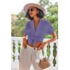 Ekouaer Pajamas Set for Women Short Sleeve Sleepwear Button Down Pjs Lounge Sets Soft Nightwear(Lavender)