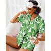 Ekouaer Pajamas Set for Women Short Sleeve Sleepwear Button Down Pjs Lounge Sets Soft Nightwear(Leaves)