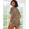 Ekouaer Pajamas Set for Women Short Sleeve Sleepwear Button Down Pjs Lounge Sets Soft Nightwear(Leopard)