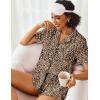 Ekouaer Pajamas Set for Women Short Sleeve Sleepwear Button Down Pjs Lounge Sets Soft Nightwear(Leopard)