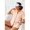 Ekouaer Pajamas Set for Women Short Sleeve Sleepwear Button Down Pjs Lounge Sets Soft Nightwear(Light Pink)