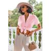 Ekouaer Pajamas Set for Women Short Sleeve Sleepwear Button Down Pjs Lounge Sets Soft Nightwear(Pink)