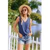 Ekouaer Pajamas for Women Set Cute Pjs Soft Sleepwear Summer Sleeveless Tops and Shorts Travel Lounge Sets with Pockets(Navy Blue)